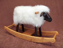 Ivory Fleece Rocking Lamb