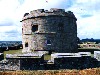 Larger photo of front of castle