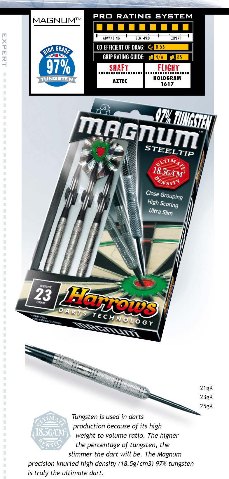 HARROWS MAGNUM 97 TUNGSTEN DARTS eBay
