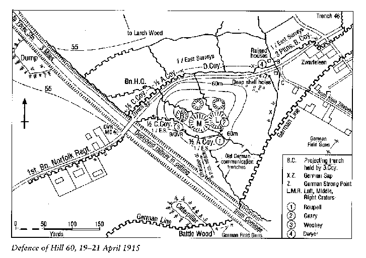 The battle of HILL 60 hill60map