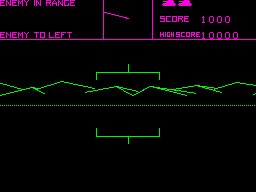 BATTLE ZONE screen