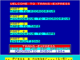 TRANS-EXPRESS screen
