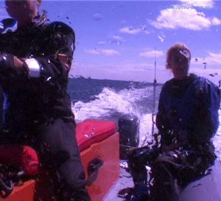 Riding on boat