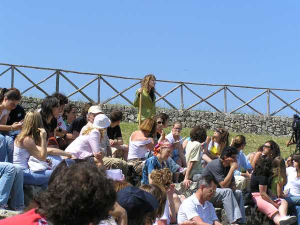 Dionysus appears behind the audience!