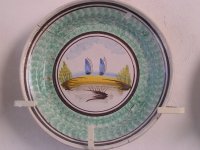 Plate with shore scene