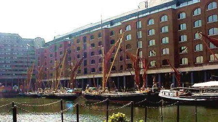 Thames Barges in S. Katherine's Dock