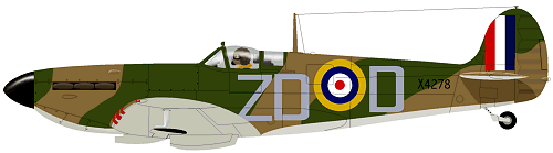 Spitfire in 222 colours