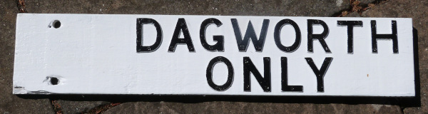 Dagworth Only signpost arm