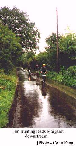 Tim Bunting leads Margaret downstream