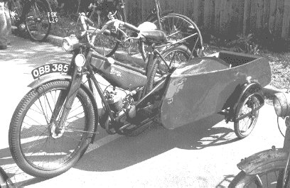 Bown autocycle fitted with a Watsonian sidecar