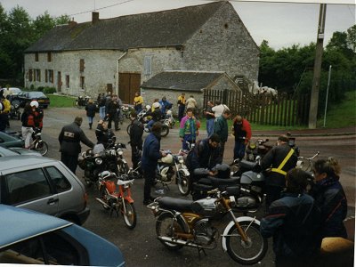 Bikes parked at the halfway stop