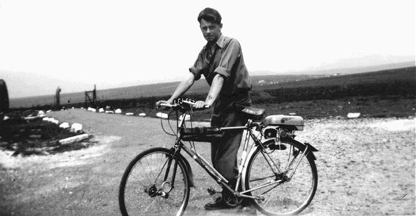Bill and his Mini-Motor - Dartmoor, c1951