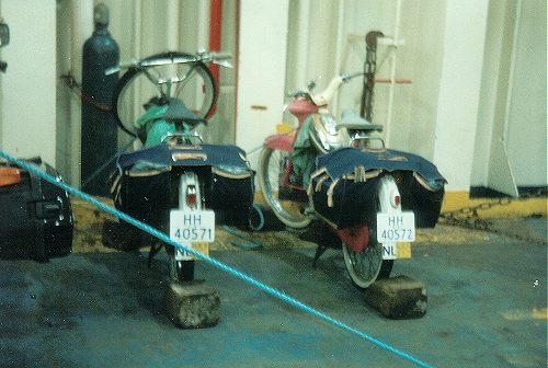 Eef and Nanda's Puchs on the ferry