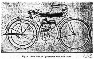 Side view of a complete Cyclemotor