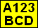 Example registration plate