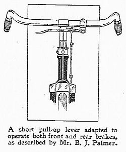 Illustration of modified front brake lever