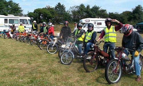 Fifteen bikes lined up for the run