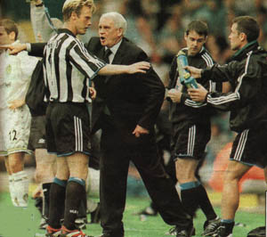 Robson has a polite word with warren Barton  