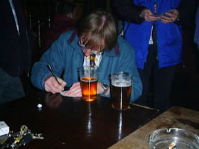 Jonno signs Autographs