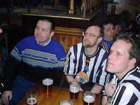 the Fulham match keeps us rivited to the TV.