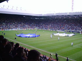 Inside and we get an away fans view of things.