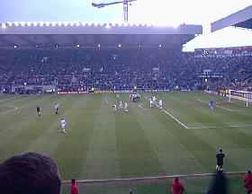 Newcastle get a well deserved goal. that hole in the roof seems to make the wind swirl a bit. It wasn't half cold today.