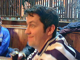 Bobby shows his best side. For your own safety I had to blur the photograph.