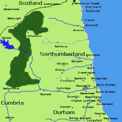 Click on the town for pictures of the area.