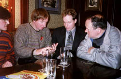 The "R "Team discuss tonights obduction.