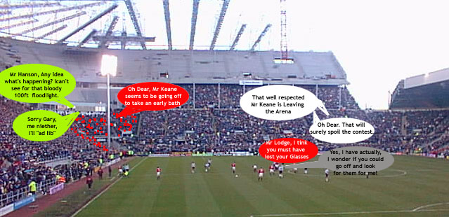 Mr Keane, goes off for an early bath 