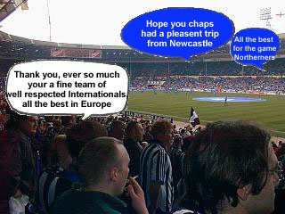 The crowd starts to respond