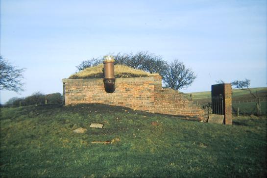 Side view of control bunker.