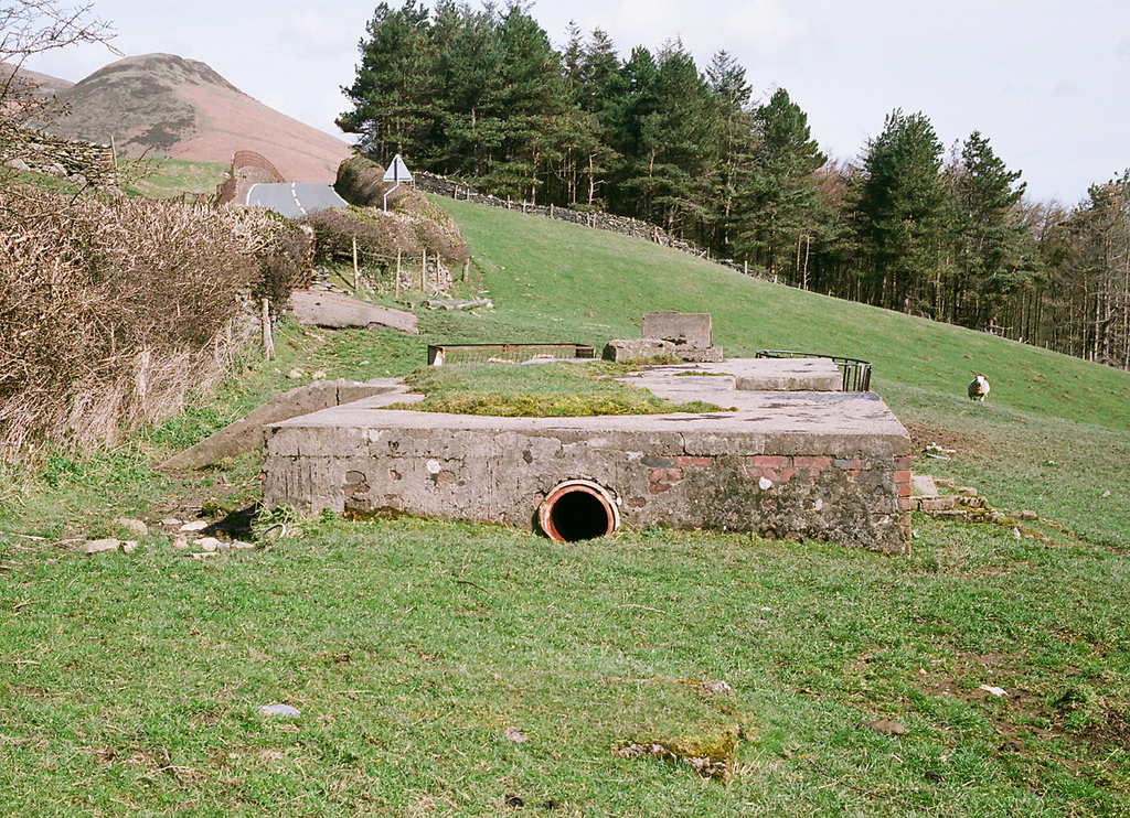 Whicham valley control bunker, engine / generator room exhaust pipe.