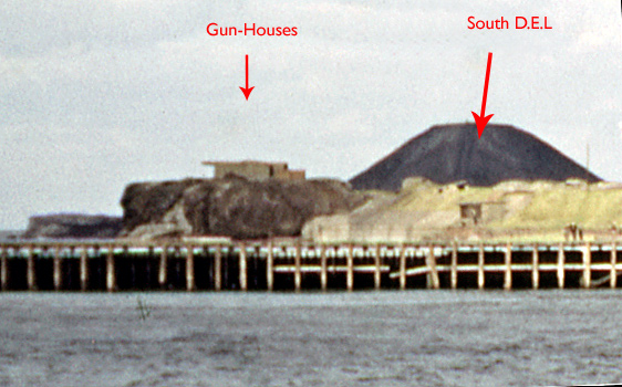 The gun battery in 1958.  Photograph courtesy G. H. Edwards.