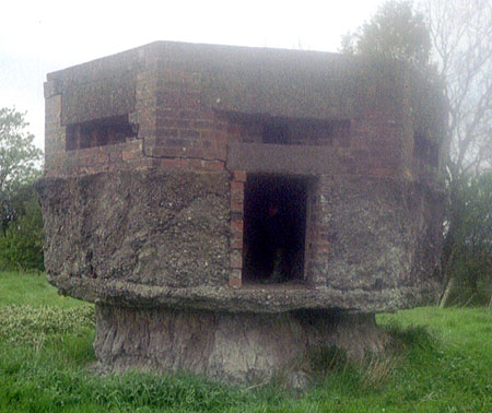 heavy pill-box precariously arranged!