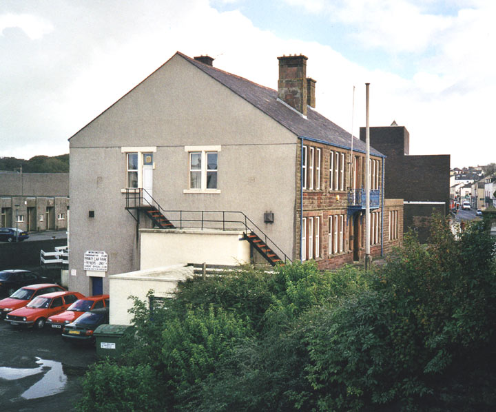 The old Conservative Club in New Oxford Street, Workington.  Demolished to make way for a multi-storey car-park.