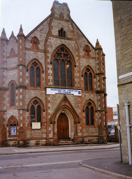 Thompson Street Presbyterian Church under its last incumbents, the 'Workington Christian Fellowship'.