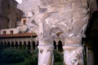 Dramatic capital in Monreale cloister