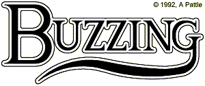 Buzzing logo &copy;1992, A Pattle