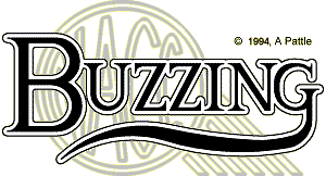 Buzzing logo &copy;1994, A Pattle
