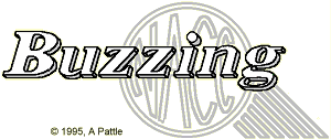 Buzzing logo &copy;1995, A Pattle