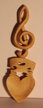 Treble Clef & Bridge Lovespoon design #956