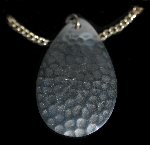 Pear Drop Hammered Pewter Pendant