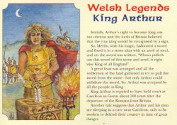 Welsh Legends - King Arthur Post Card #CC68