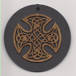 Oak Cross on Slate