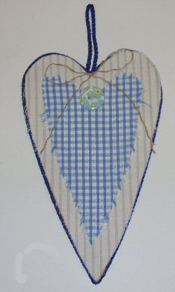 Wood-Fabric Heart