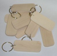 Oblong Wooden Key Ring