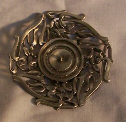 PC4 Pewter Daffodil Candle Holder