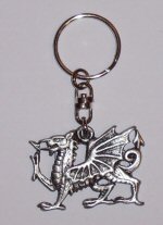 Pewter Dragon Key Ring