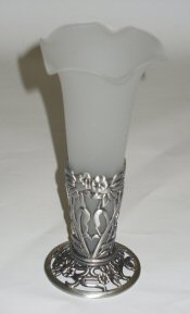 Pewter & Glass Vase